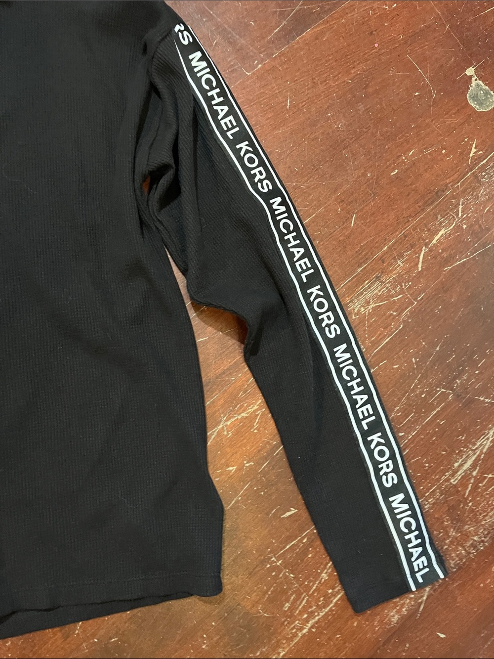 Michael Kors Black Knit Top with Gold Logo Tag - Picture 4 of 7
